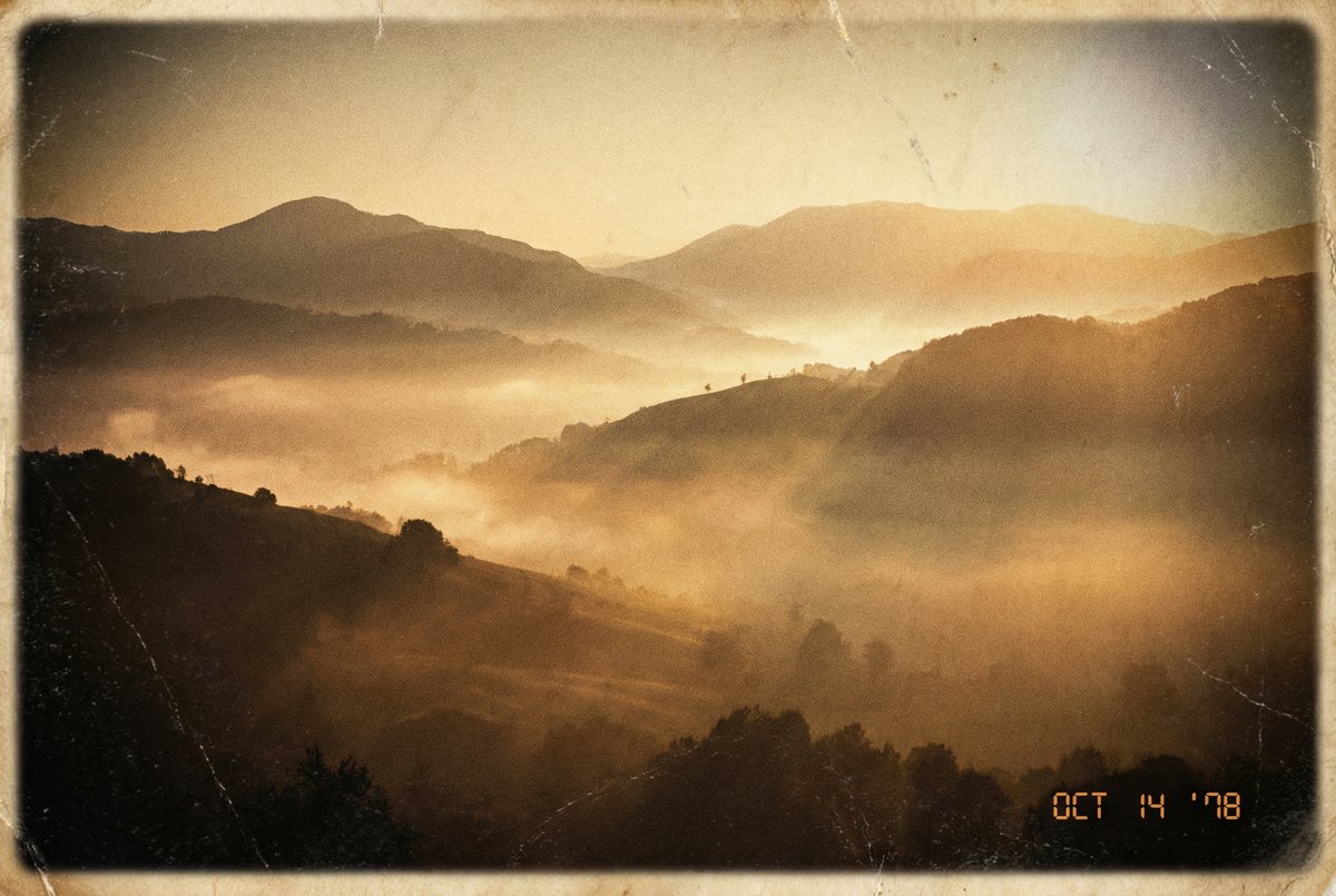 17c复古风景摄影视频 - 胶片山野晨雾影像